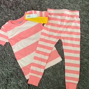 Pink Striped Old Navy 2-Piece Pajamas